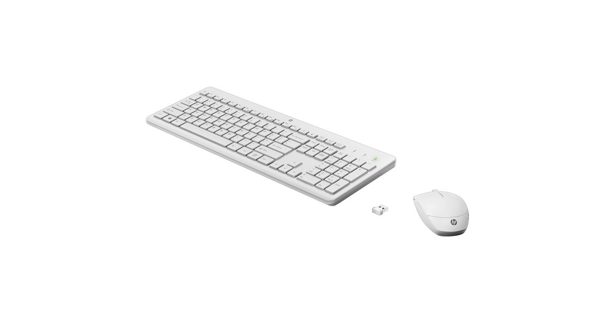 HP weiß, Wireless-Maus DE-Layout Desktop-Set und 230 -Tastatur,