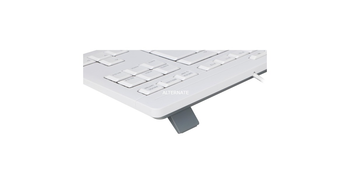 CHERRY STREAM KEYBOARD TKL, Tastatur weiß/grau, DE-Layout,  SX-Scherentechnologie