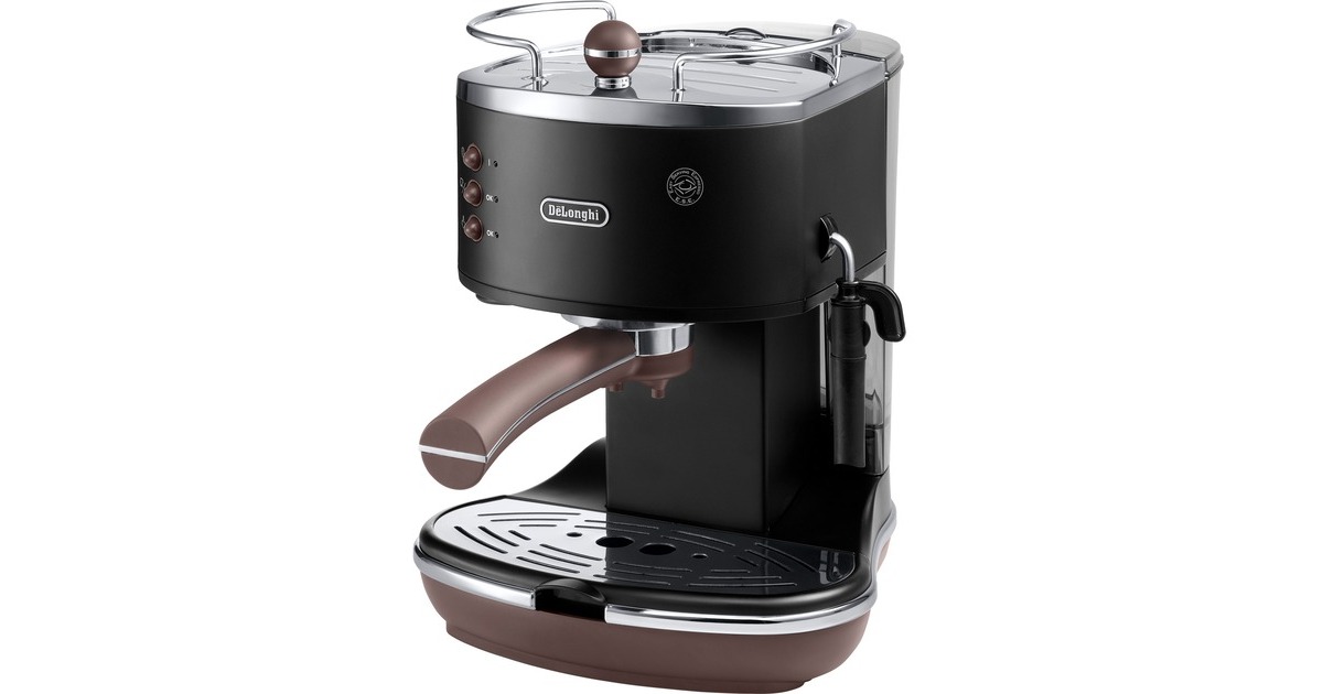 DeLonghi Icona Vintage ECOV 311.BK, Espressomaschine schwarz/silber ...