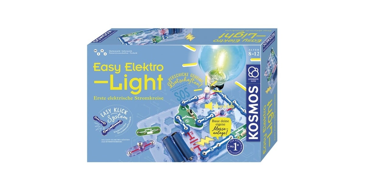 Kit D'Expérience Électrique Kosmos Easy Elektro Light - Pour Enfants 8-12 Ans, Circuits Simples, Système Morse
