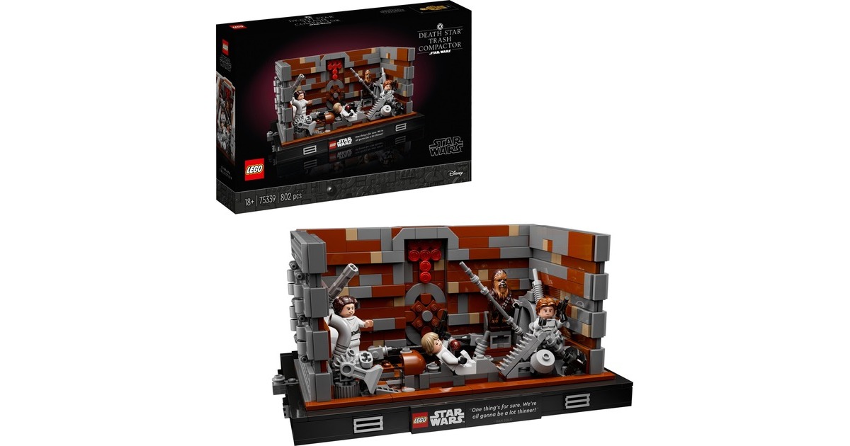 LEGO 75339 Star Wars Müllpresse im Todesstern – Diorama