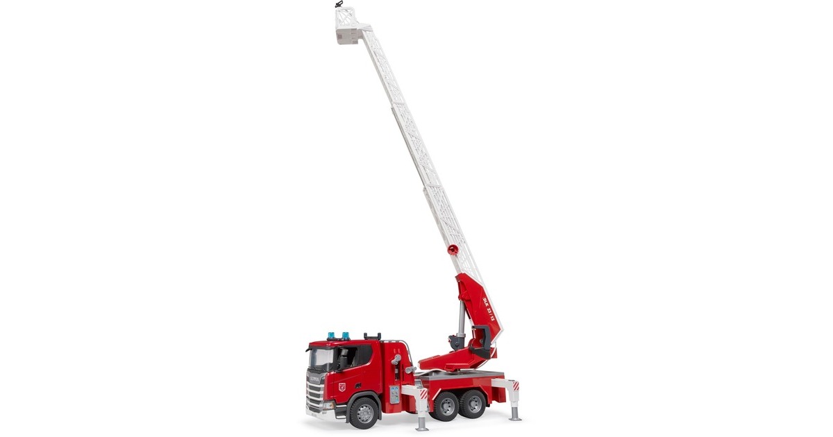 Bruder Scania Super 560R Feuerwehr Fahrzeug Mit Drehleiter – 1:16, Mit Light & Sound, Ab 4 Jahren
