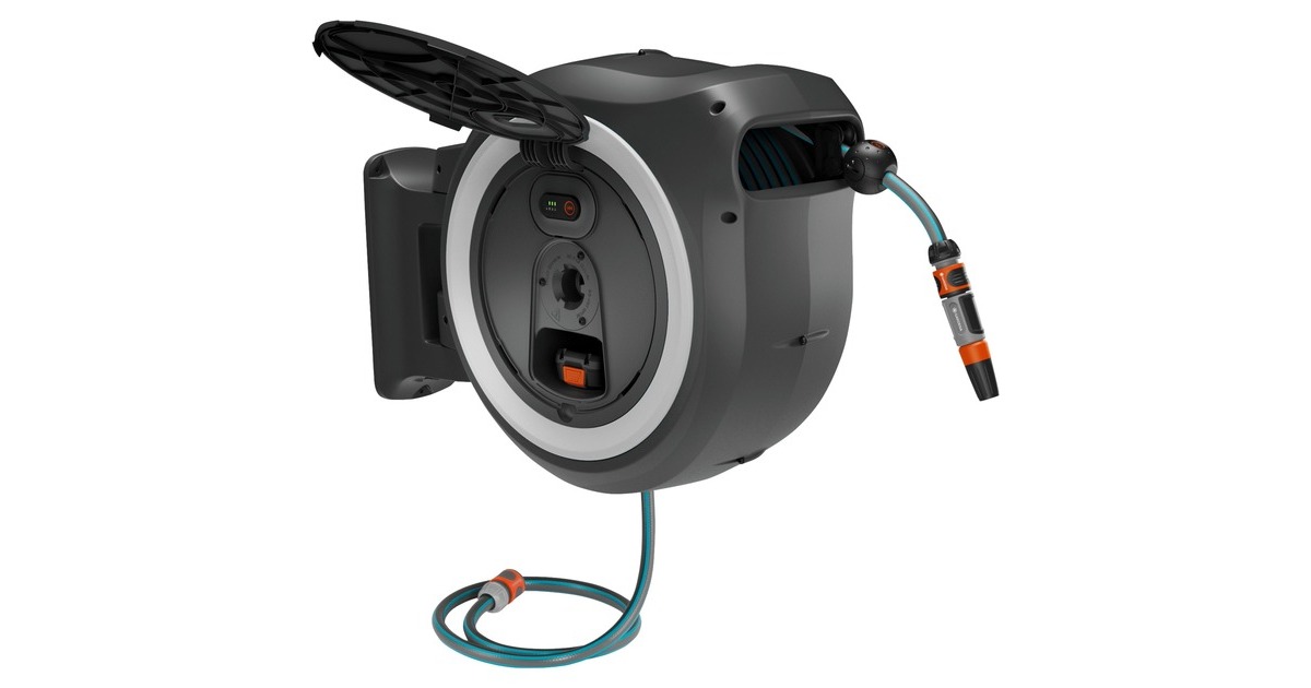 GARDENA AkkuWandSchlauchbox PowerRoll XL 18V P4A solo, 35 Meter