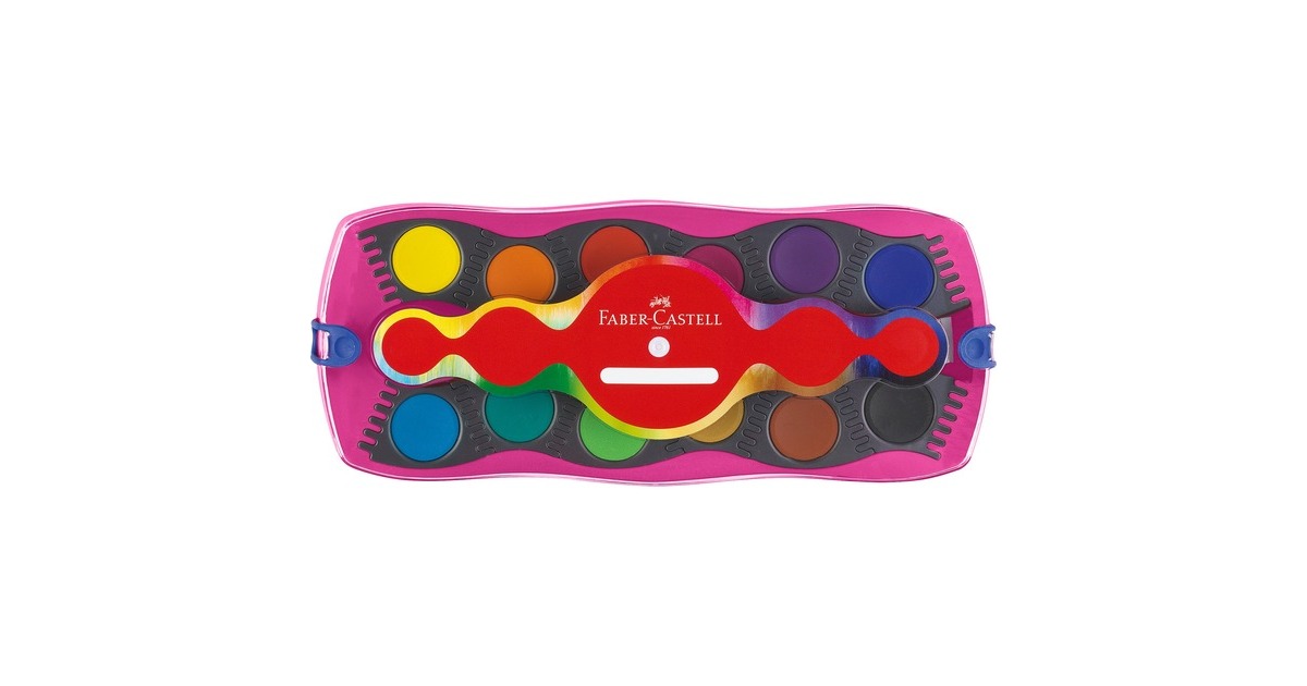 SLAXJNE 16-Fach Farbkasten Mit 2 Rührstäben - Praktischer Malkasten Für Künstler