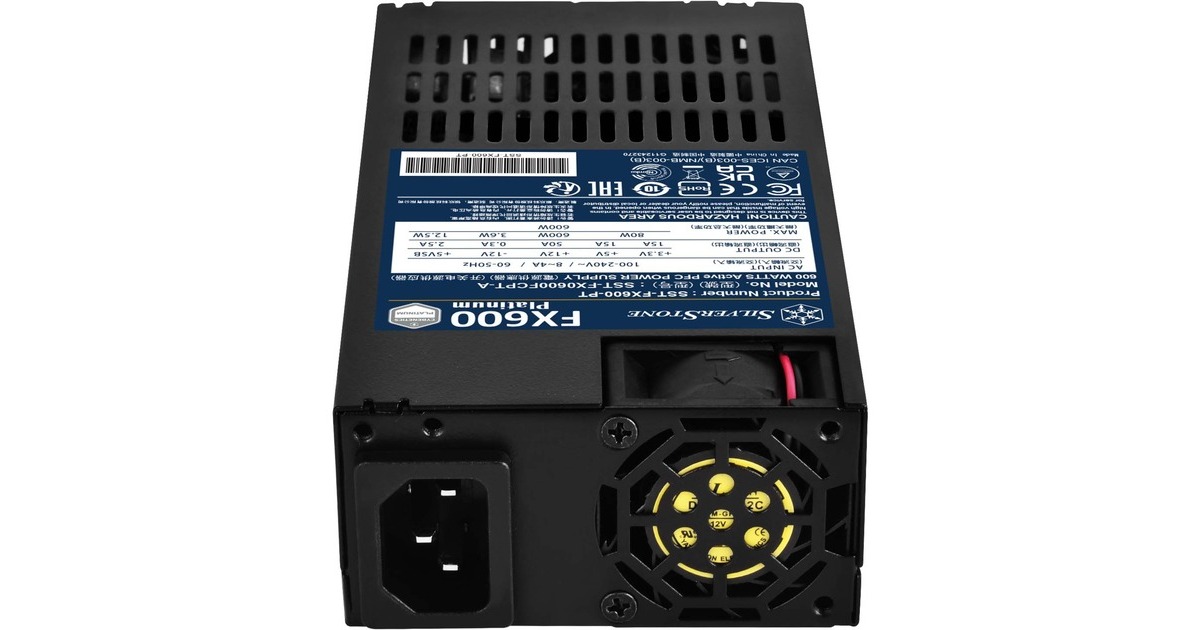 SilverStone SST-FX600-PT, PC-Netzteil schwarz, 2x PCIe, 600 Watt