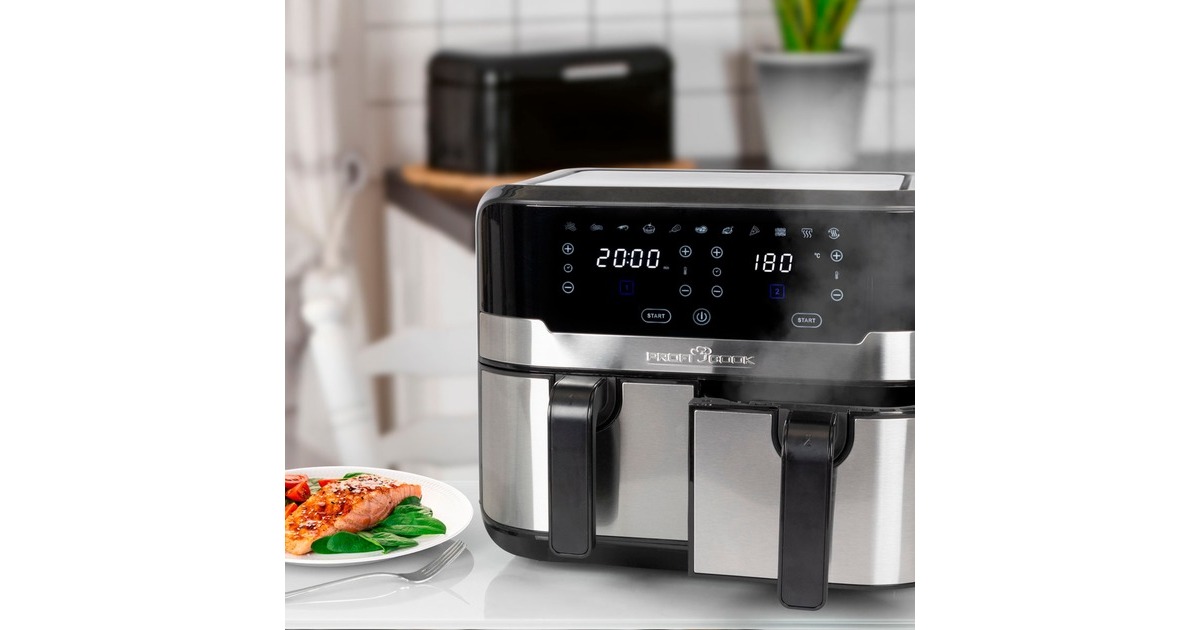 ProfiCook PC-FR 1242 H, Heißluftfritteuse schwarz/edelstahl