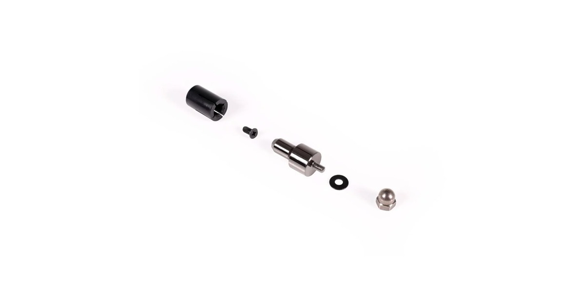 Alphacool Core Push Mounting - Kit Di Montaggio A Pressione Per Distro Plate (M3/M4/UNC 6-32, 4 Perni, Nero/argento) - 3