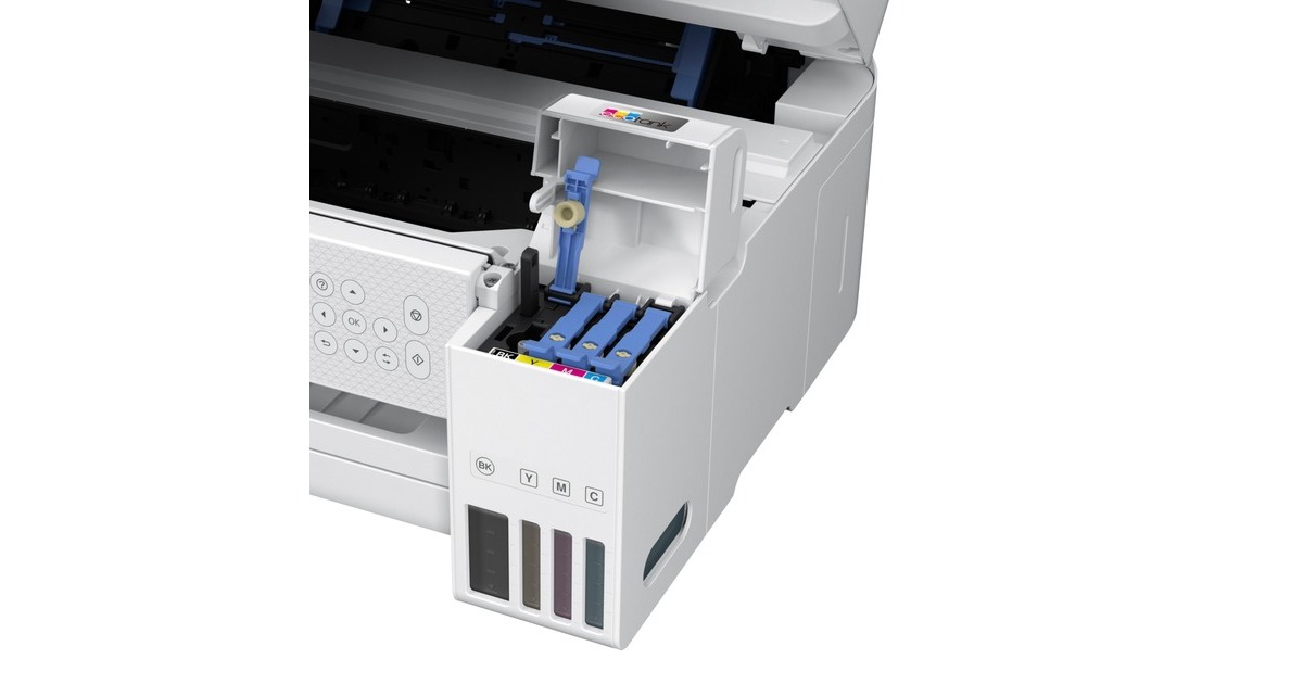 Epson EcoTank ET-2856, Multifunktionsdrucker weiß, Scan, Kopie, USB, WLAN