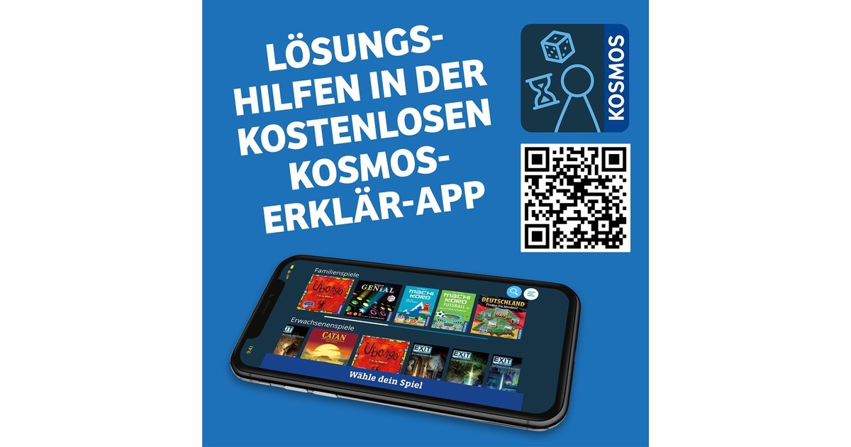 Kosmos Ubongo - Duell, Gioco Da Tavolo Per 2 Giocatori, Età 8+, Con 350 Puzzle E App Esplicativa