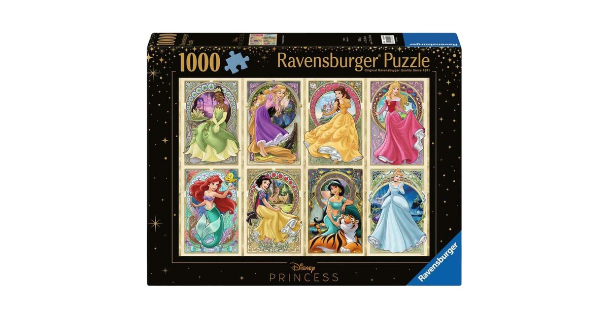 Ravensburger Puzzle Disney Princess - Nouveau Art Prinzessinnen 1000 Teile