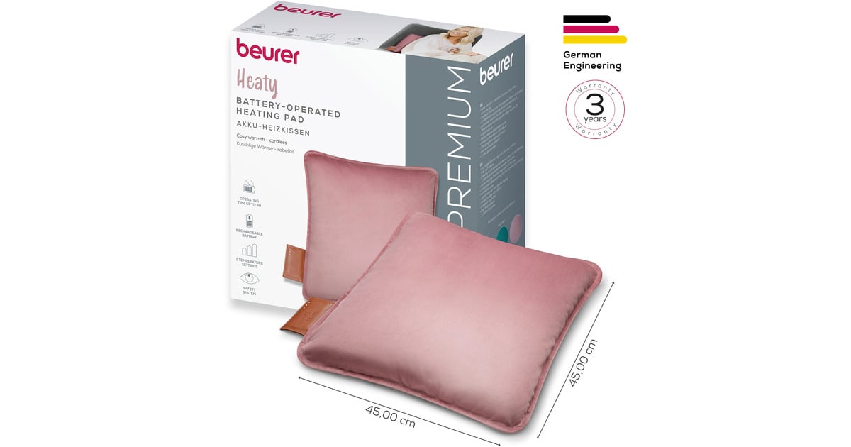 Beurer HK77 Heaty: Rechargeable Heated Cushion (Cashmere Crème)