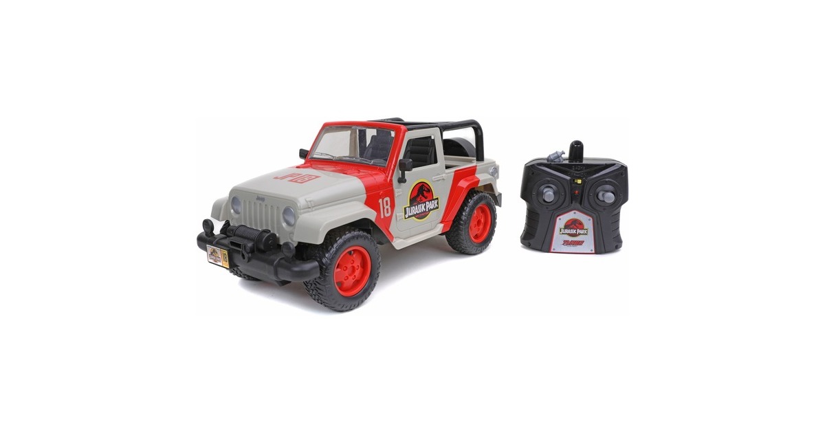 JADA TOYS JURASSIC World Jurassic Park Jeep Wrangler échelle 1:32 moulé sous pression neuf dans