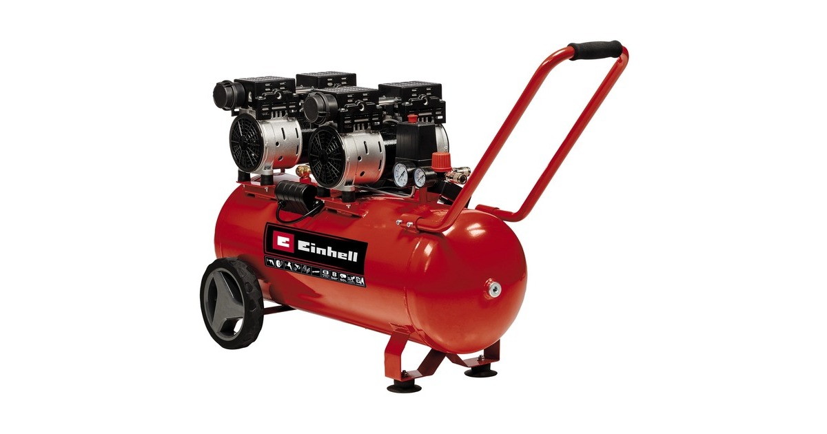 Einhell Kompressor TE-AC 50 Silent rot/schwarz, 1.500 Watt