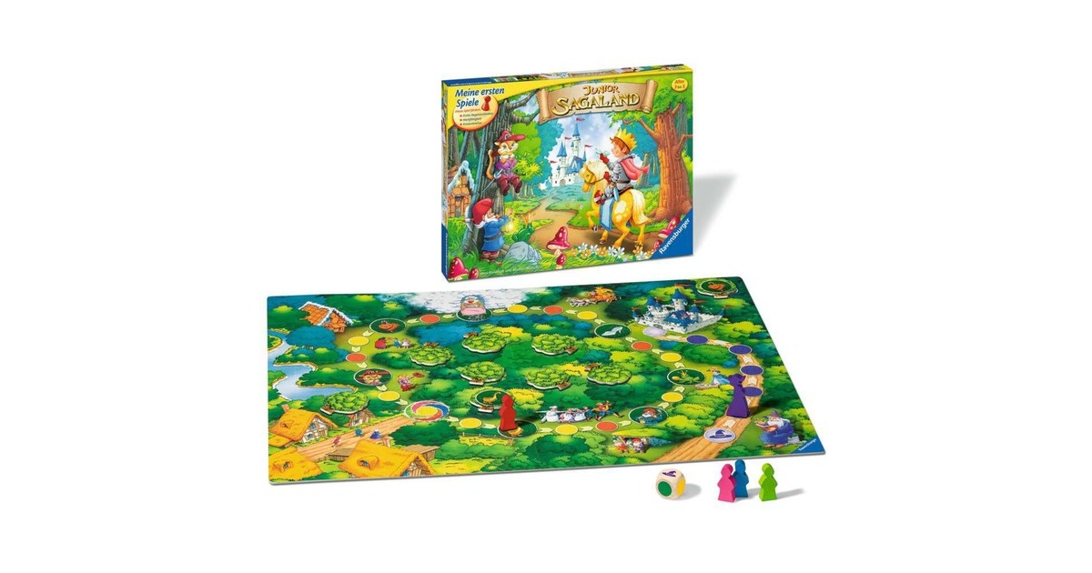 Ravensburger Junior Sagaland - Gioco Da Tavolo Per Bambini 3-5 Anni, 2-4 Giocatori, Memoria E Concentrazione