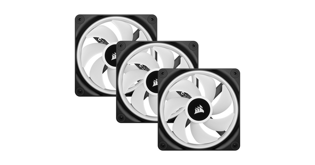 Corsair iCUE LINK QX120 RGB 120-mm-PWM-Lüfter, Gehäuselüfter schwarz,  Starter-Kit | Gehäuselüfter