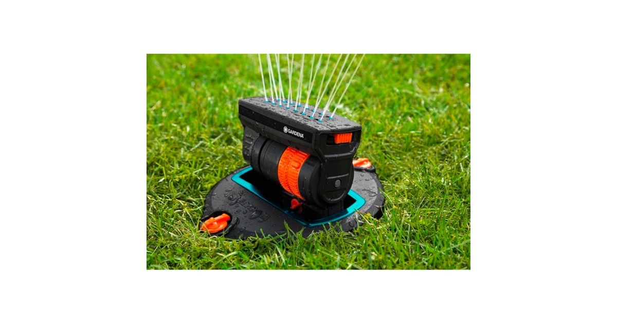 GARDENA Sprinklersystem VersenkViereckregner OS 140 schwarz/orange