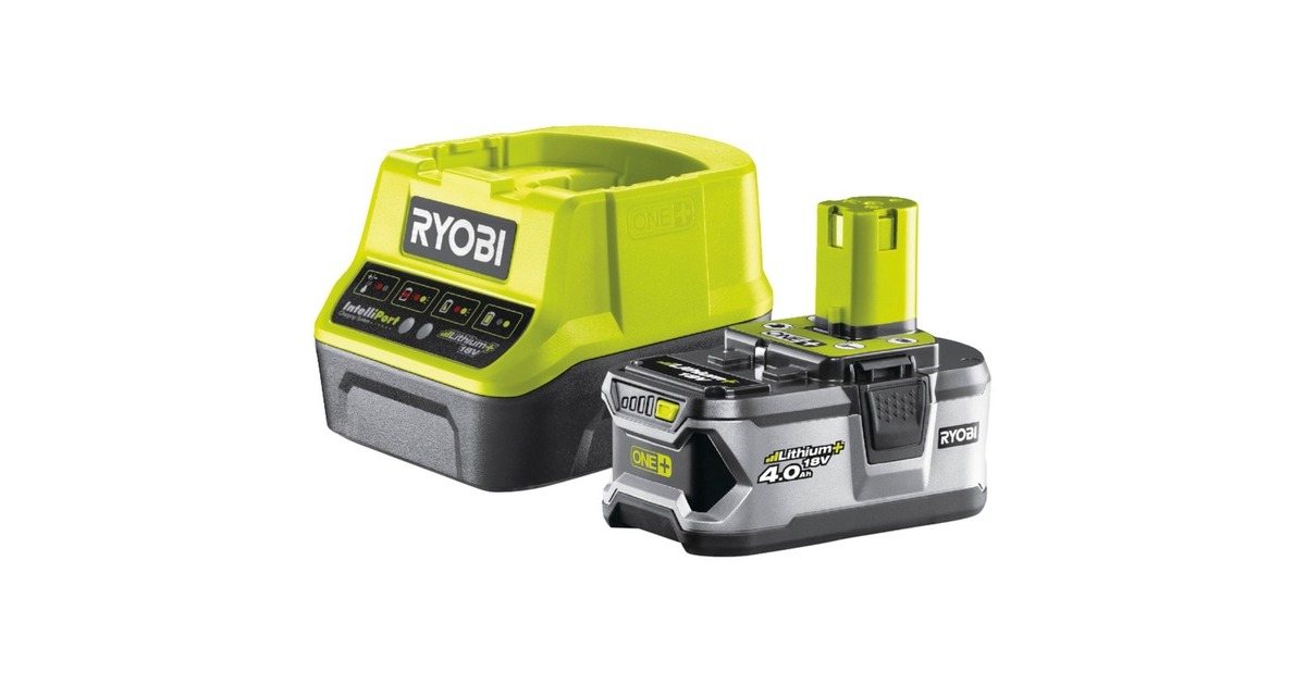 Ryobi 18 V Akku Starterset RC18120 140 grünschwarz Ryobi ONE+ Akku & Ladegerät RC18120 140 Starterset (18 V, 4