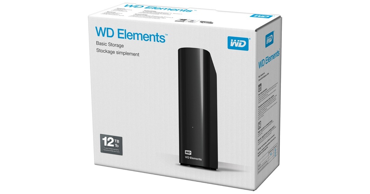 Wd Elements Desktop Externe Festplatte 12 Tb WD Elements Desktop 12 TB, Externe Festplatte schwarz, Micro-USB-B 3.2