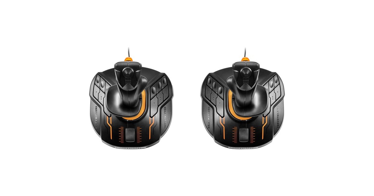 Thrustmaster T.16000M FCS Space Sim Duo, Joystick schwarz/orange