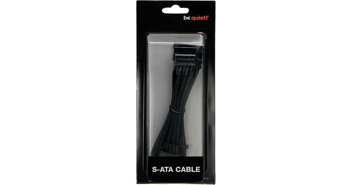 be quiet! 1x SATA 60cm, Kabel schwarz | Stromversorgungskabel