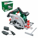 Bosch Handkreissäge UniversalCirc 18V-53, 18Volt grün/schwarz, Li-Ionen Akku 2,5Ah, POWER FOR ALL ALLIANCE