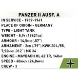 COBI Panzer II Ausf. A, Konstruktionsspielzeug Maßstab 1:48