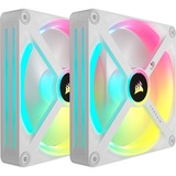 Corsair iCUE LINK QX140 RGB 140-mm-PWM-Lüfter, Gehäuselüfter weiß, Starter-Kit, 140 mm