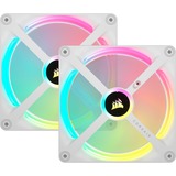 Corsair iCUE LINK QX140 RGB 140-mm-PWM-Lüfter, Gehäuselüfter weiß, Starter-Kit, 140 mm