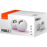 Creative Pebble SE , PC-Lautsprecher weiß, Bluetooth 5.3, USB-C, Klinke, RGB