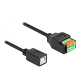 DeLOCK USB 2.0 Adapter, USB-B Buchse > 5 Pin Terminalblock schwarz, 15cm