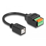 DeLOCK USB 2.0 Adapter, USB-B Buchse > 5 Pin Terminalblock schwarz, 15cm