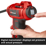 EINHELL Power X-Change Akku-Autokompressor CE-CC 18 Li-Solo, 18Volt rot/schwarz, ohne Akku und Ladegerät