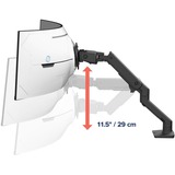 Ergotron HX Monitor Arm mit VHD-Gelenk, Tischhalterung, Monitorhalterung schwarz (matt), für 1000 R Curved Monitore