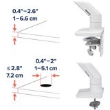 Ergotron HX Monitor Arm mit VHD-Gelenk, Tischhalterung, Monitorhalterung schwarz (matt), für 1000 R Curved Monitore