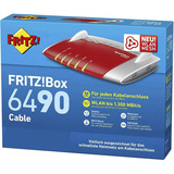 FRITZ! Box 6490 Cable Generalüberholt, Router weiß/rot