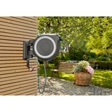 GARDENA Wand-Schlauchbox RollUp M/L, 25 Meter, Schlauchtrommel grau