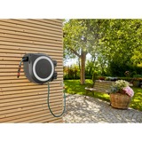 GARDENA Wand-Schlauchbox RollUp M/L, 25 Meter, Schlauchtrommel grau