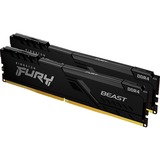 Kingston FURY DIMM 32 GB DDR4-3200 (2x 16 GB) Dual-Kit, Arbeitsspeicher schwarz, KF432C16BBK2/32, Beast, INTEL XMP