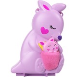 Mattel Polly Pocket Mini-Spielzeug Mama und Joey Känguru Tasche mit 2 Puppen, Spielfigur 