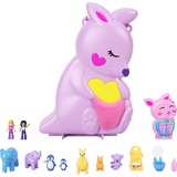 Mattel Polly Pocket Mini-Spielzeug Mama und Joey Känguru Tasche mit 2 Puppen, Spielfigur 