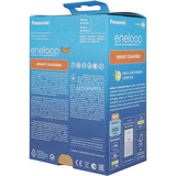 Panasonic Ladegerät eneloop Universal Smart Charger Set weiß, inkl. 4 eneloop Akkus AA