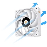 Thermaltake TOUGHFAN EX12 Pro White – Swappable Edition, Gehäuselüfter schwarz, 3-Fan Pack, 120 mm