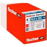 fischer Holzbauschraube PowerFast II 10,0x100 Tellerkopf TX 50 Stück, Teilgewinde, verzinkt