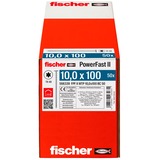 fischer Holzbauschraube PowerFast II 10,0x100 Tellerkopf TX 50 Stück, Teilgewinde, verzinkt