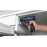 Bosch Akku-Bohrschrauber GSR 12V-15 Professional, 12 Volt blau/schwarz, 2x Li-Ionen Akku 2,0Ah, in L-BOXX