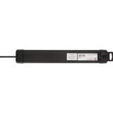 Brennenstuhl Premium-Line Steckdosenleiste 6-fach, 2x USB schwarz, 3 Meter Kabel, USB-A, USB-C, mit Sicherheitsschalter