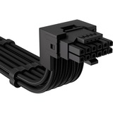 Corsair 90°-12V-2x6-GPU Stromkabel (Stil B) schwarz, 65cm, Sense Pins über dem 12-poligen Anschluss