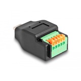 DeLOCK USB 2.0 Adapter, USB-C Stecker > 5 Pin Terminalblock schwarz