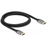 DeLOCK Ultra High Speed HDMI-Kabel 48 Gbps 8K 60Hz grau, 1 Meter