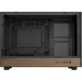 DeepCool CH260 WOOD, Tower-Gehäuse schwarz/holz, Tempered Glass